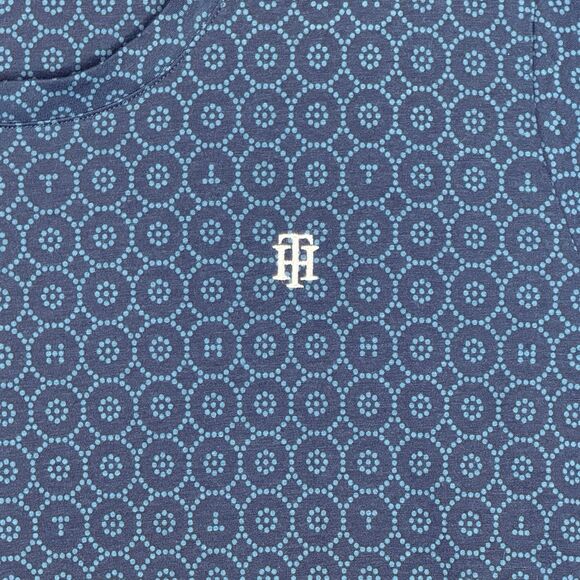 Tommy Hilfiger Sleepwear Blue Circle Dot Pattern Top Women's 2X Short Sleeve Top - Picture 4 of 12